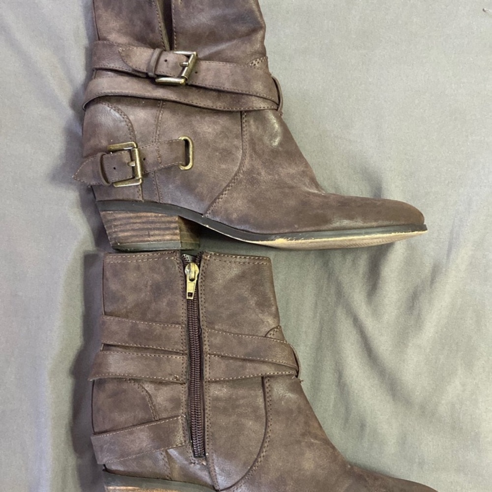 Strappy ankle boots